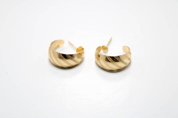 Klassieke Hoops Met Streep Divers - Oorbellen