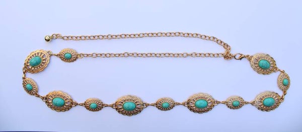 Vintage/Western Ketting Goud - Riem