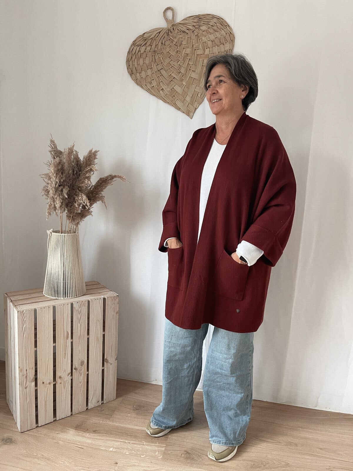 Trendy halflange gilet