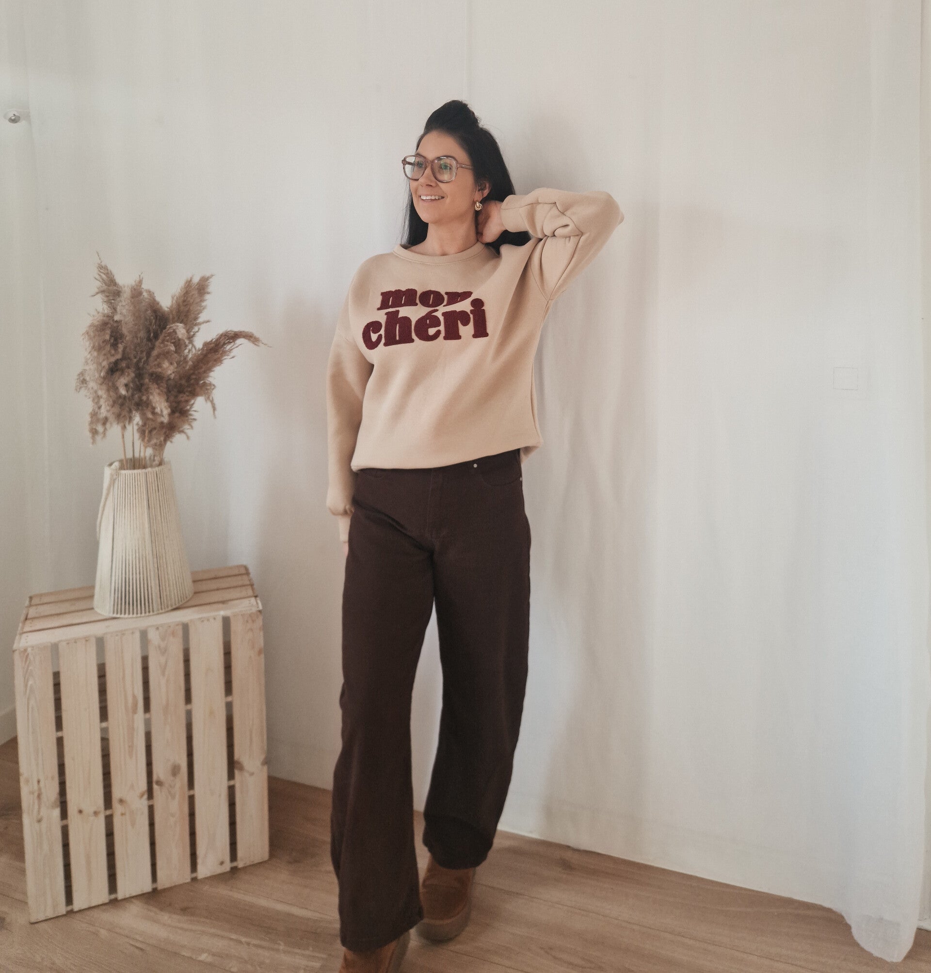 Sweater mon chéri (div.kleuren)