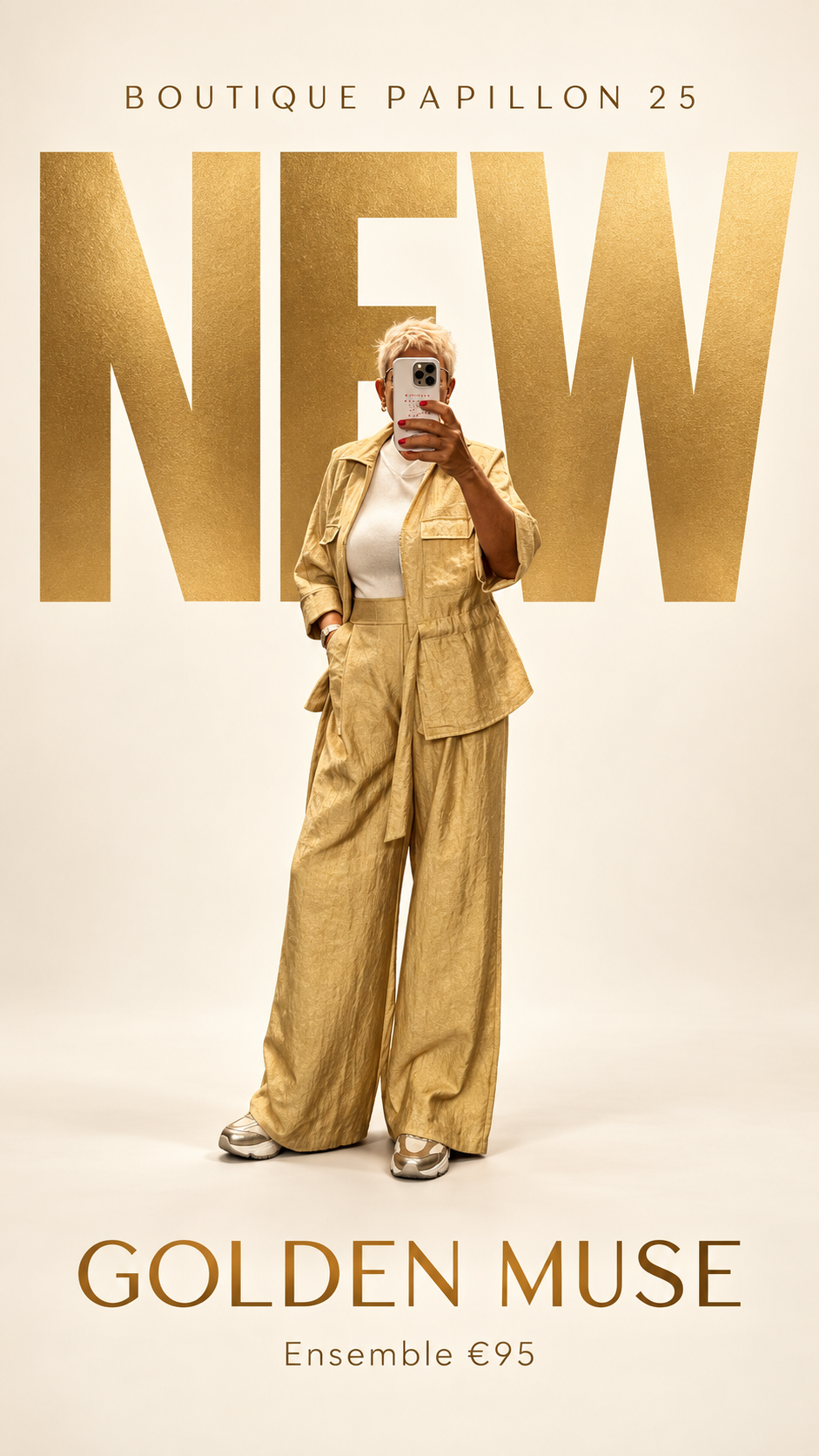 Golden Muse  - goudkleurige 2-delige set