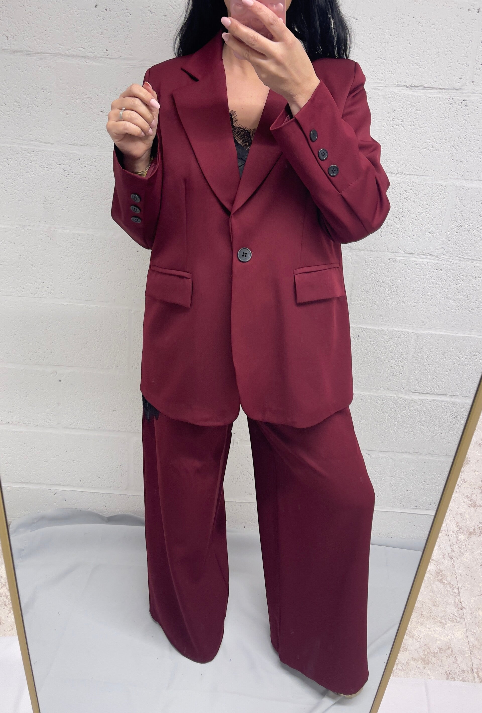 Bordeaux kostuum (2-delig)