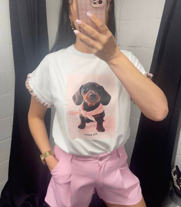 T-shirt met teckel