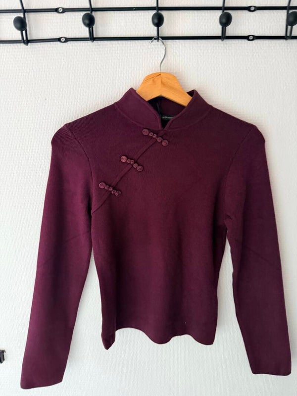 Pull lange mouw Japan Burgundy TU