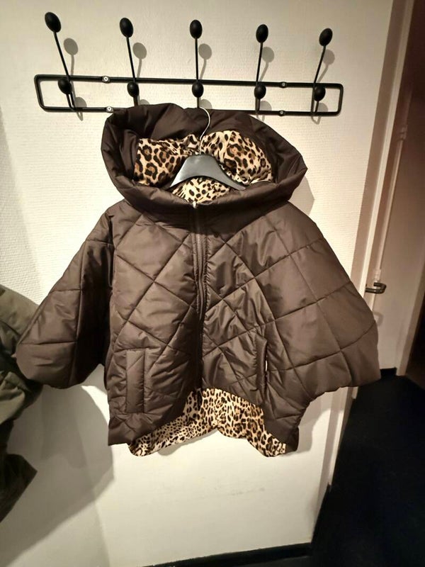 Fluffy Bodywarmer reversible bruin/Leopard