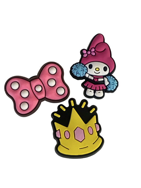 Set pins Strik, kroon en cheerleader