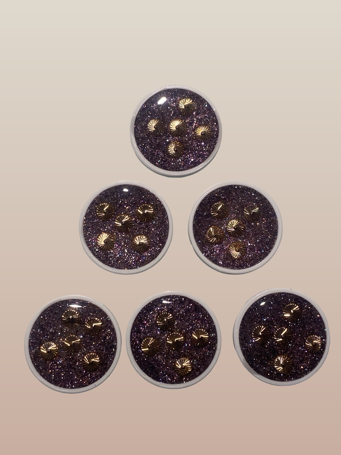 Set handgemaakt - Lila glitter