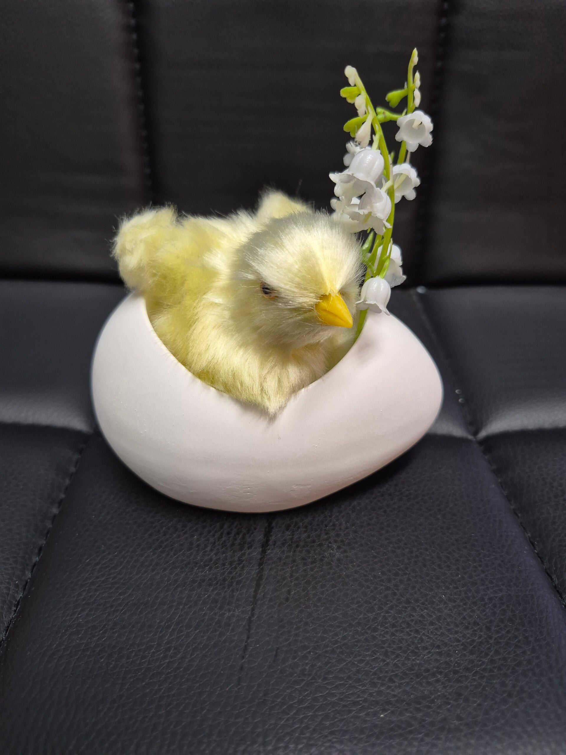 Küken in halber Eierschale