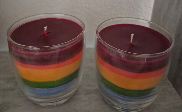 Regenbogen Kerzen