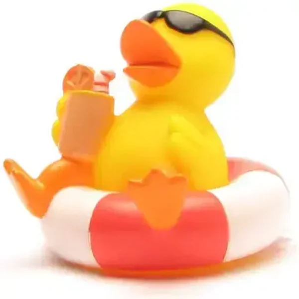 Badeend vakantie / zwemband / cocktail