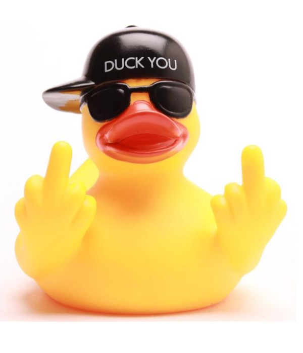 Fuck you - Duck You middelvinger badeend