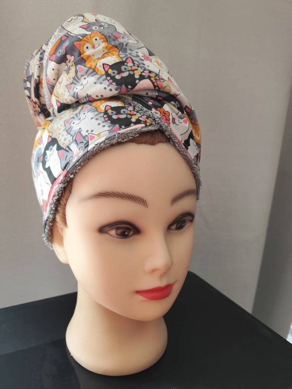 Turban sèche-cheveux Minouche