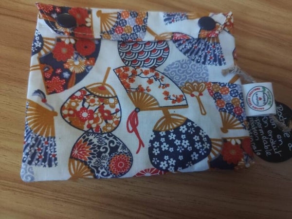 Pochette à savon éventails japonais