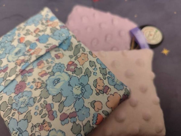 Gant magique Lavable Fluffy Grosses fleurs bleues