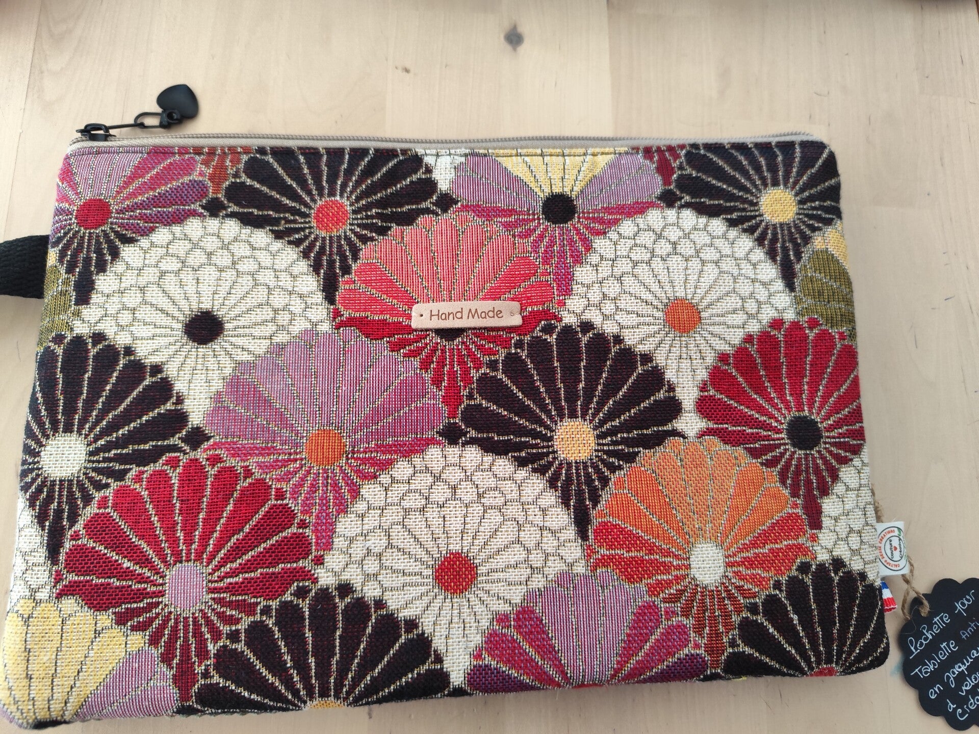 Pochette pour Tablette Fleurs japonaises