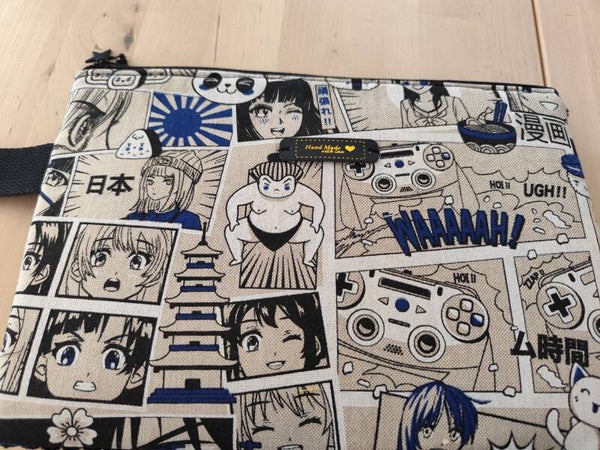 Pochette pour Tablette Manga bleu