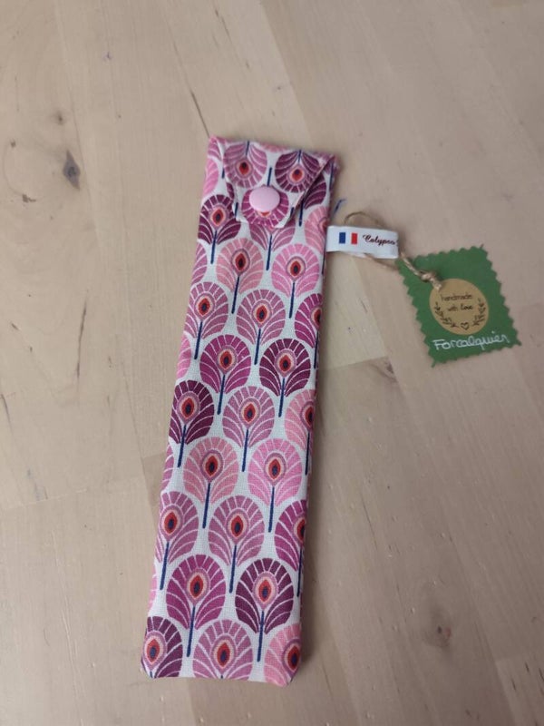 Étui à brosse à dents plumes rose