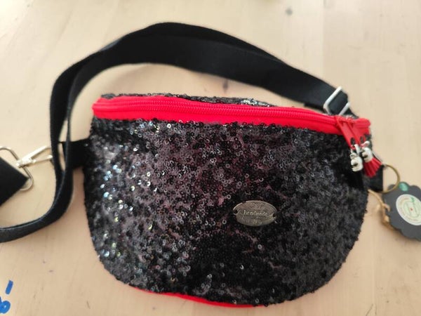 Sac Banane " Sequins noir"