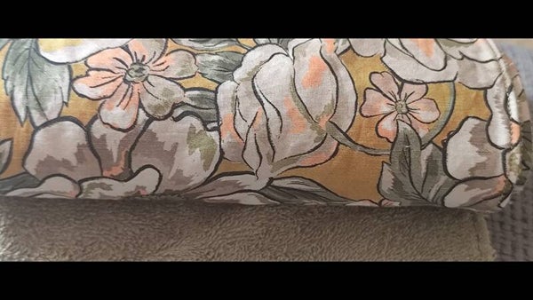 Essuie-tout lavable grosses fleurs