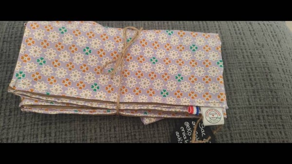 Sac à Tarte  petites fleurs mauves