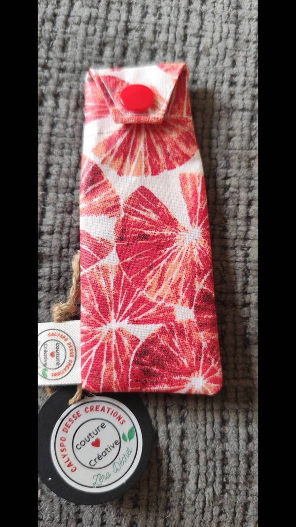 Etui à tête de  brosse à dents électrique  " nymphéa rouge""