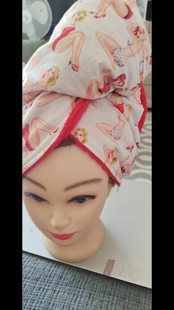 Turban Sèche-cheveux  "Pin UP"