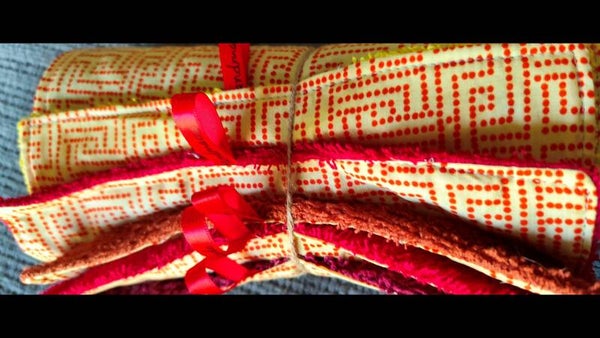 Essuie-tout lavable  "Floral" (sans bouton pression)