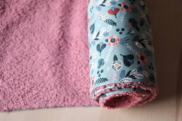 Essuie-tout lavable  "Feuilles et fleurs"