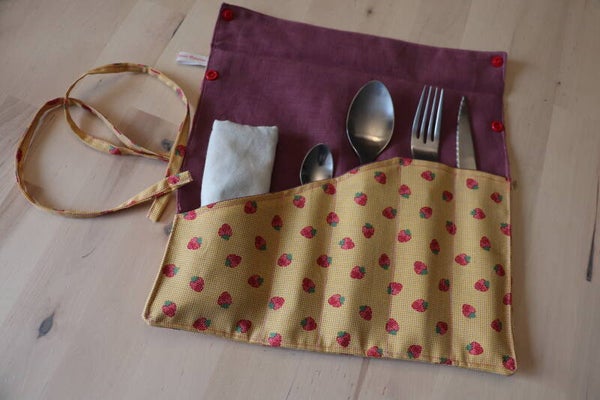 Etui à couverts nomade Fraises