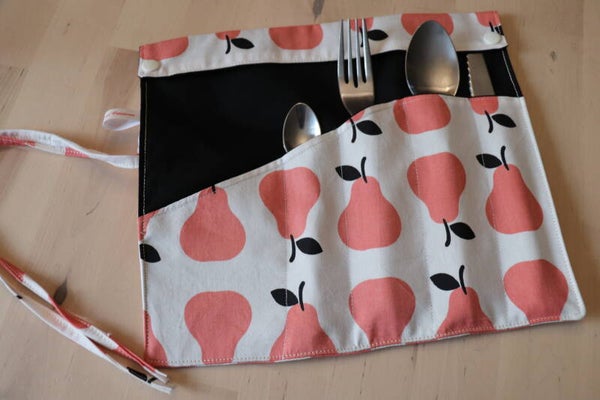 Etui à couverts Poires roses