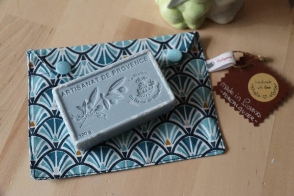 Pochette à savon "Papyrus bleu"