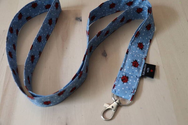 Tour de cou  "Coccinelle" bleu