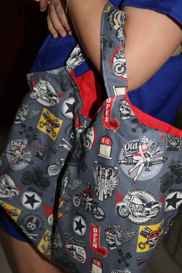Sac Cabas Bikers gris