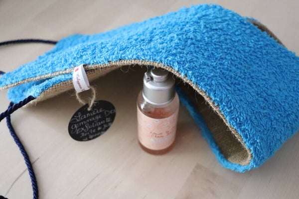 Lanière de gommage Dos turquoise