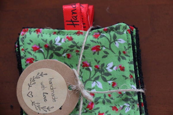 Mini lingettes Lavables Liberty vert