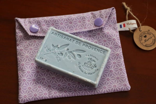 Pochette à savon Mauve