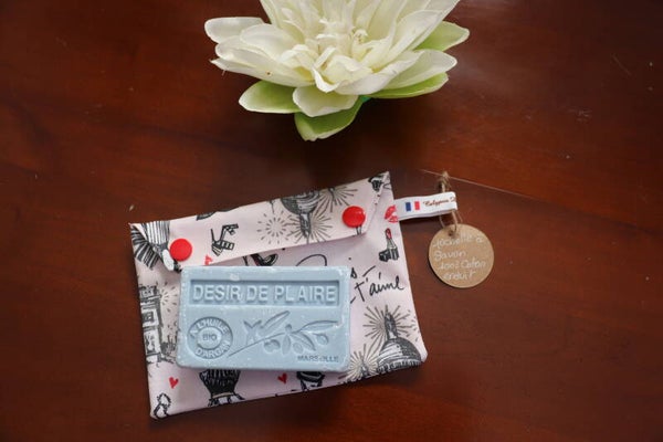 Pochette à savon "I love Paris"