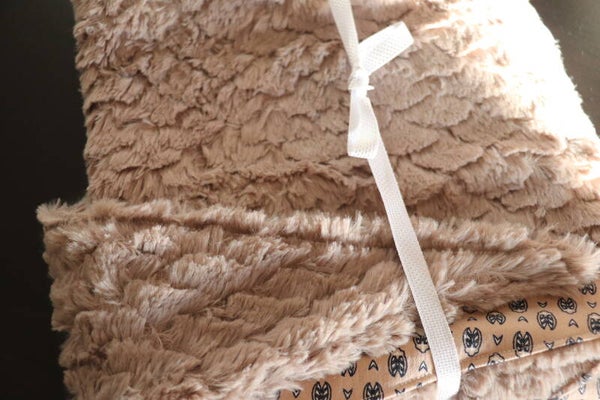 Chèche Chaud fourrure beige