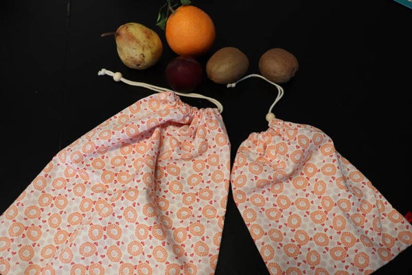 Sac à vrac "Oranges" Lot de 2