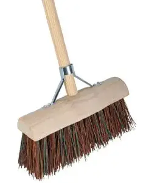 Bezem - Sherbro - Halfrond - Houten steel - 140 centimeter