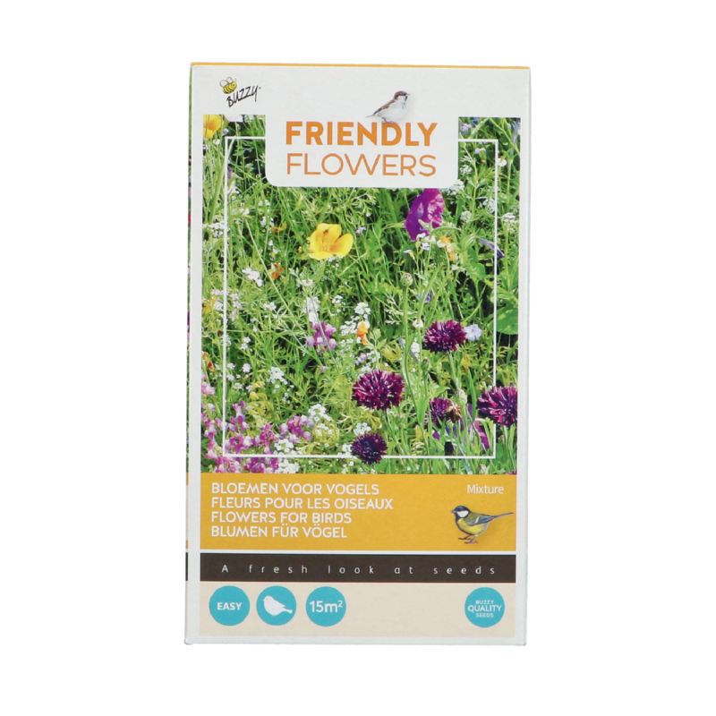 Buzzy® Friendly Flowers Vogels 15m²