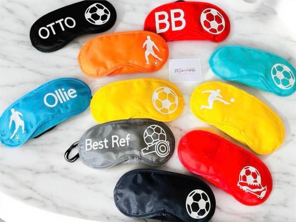 Footballer themed sleep masks