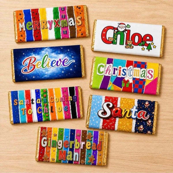 Christmas Themed Chocolate Bars