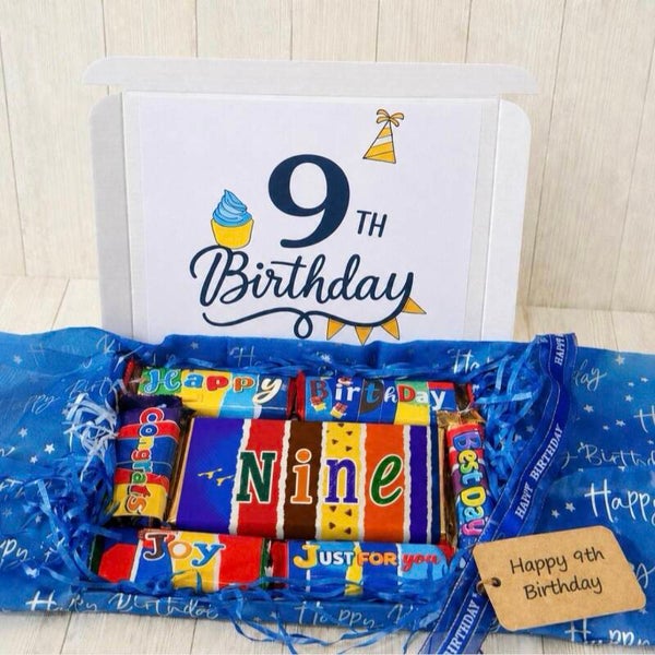 Personalised 9th Birthday Chocolate Gift Box