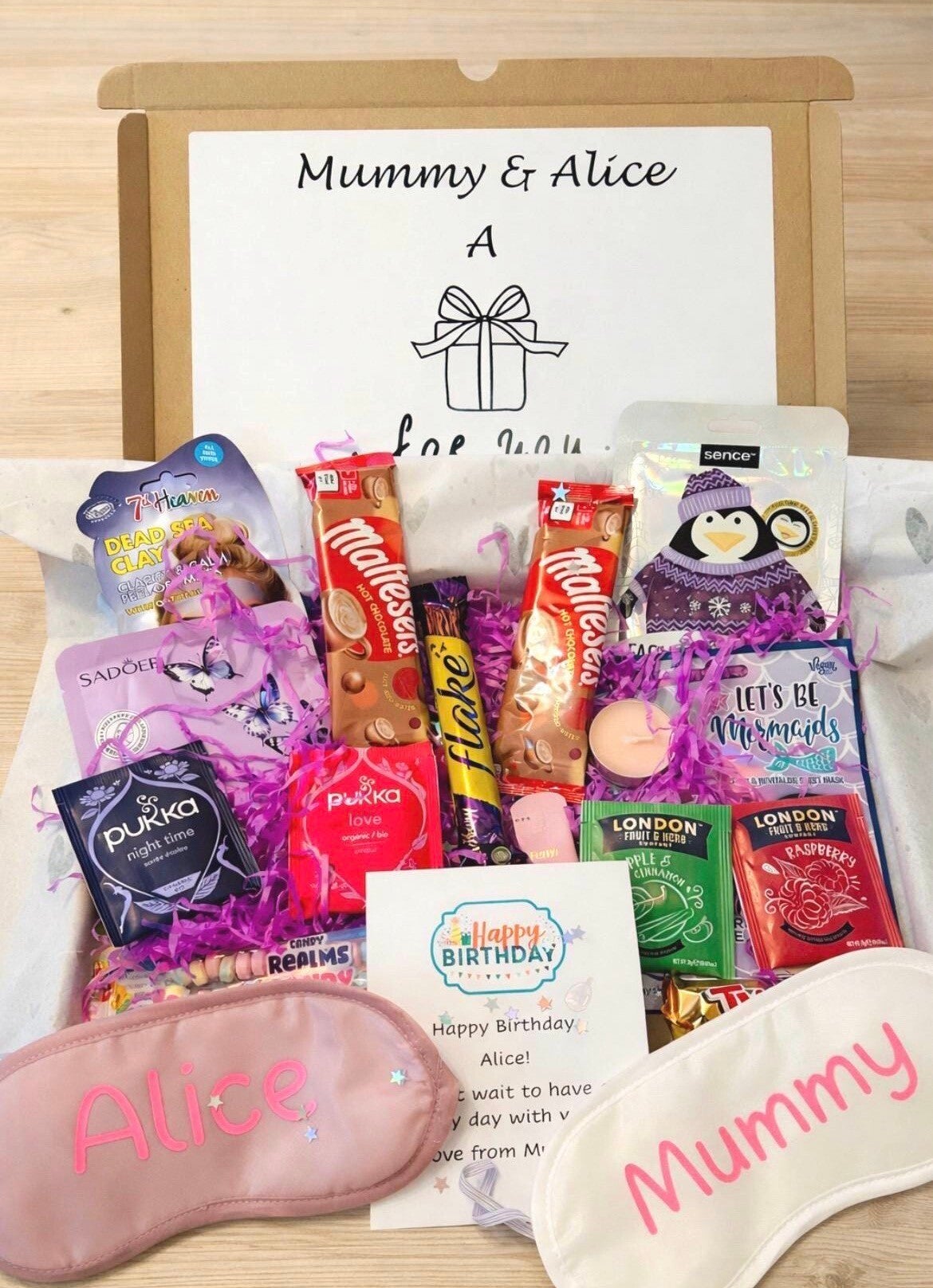 Mother Daughter Pamper Hamper, Personalised Mum & Daughter Gift Box, Girls Night In, Birthday Self Care Gift