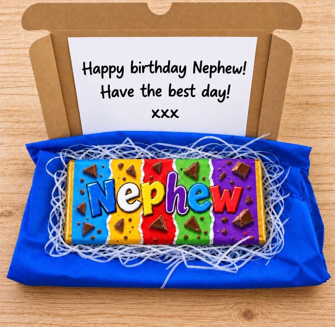 Nephew Gift, Personalised Chocolate Bar, Birthday Gift for Nephew, Christmas Gift, Stocking Filler, Novelty Chocolate Gift