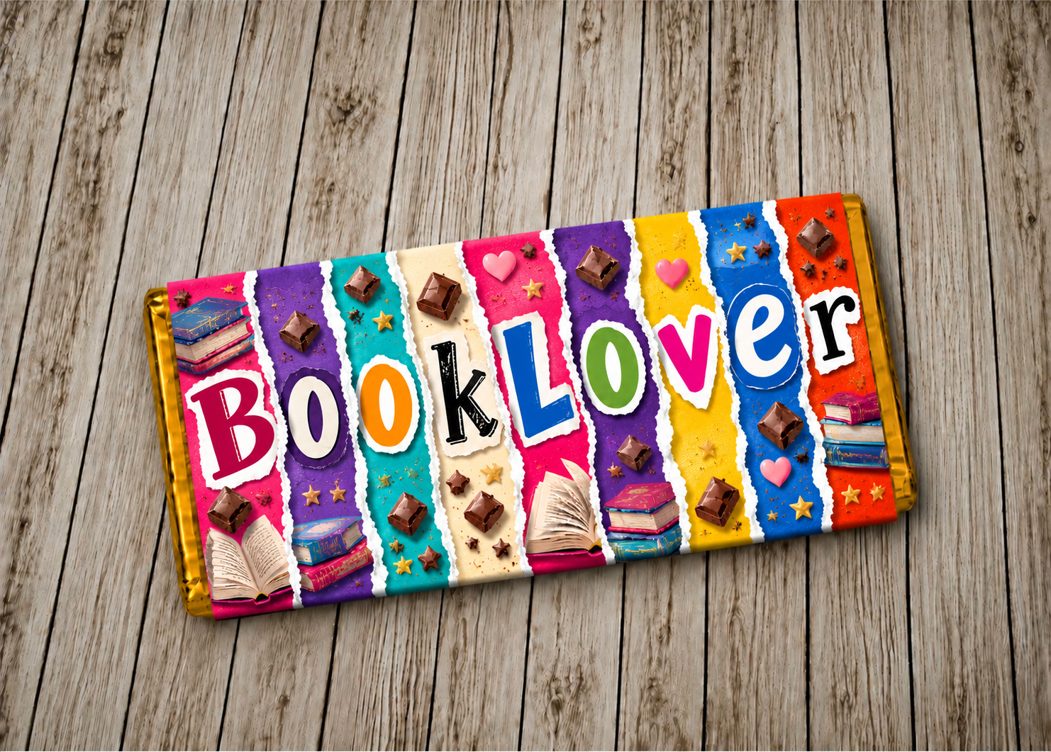 Book Lover Chocolate Bar Gift, Novelty Gift for Bookworms, Reading Lover Birthday or Christmas Present