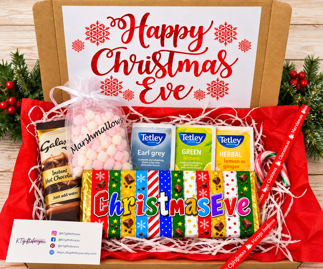 Christmas Eve Box Gifts for Kids & Adults, Chocolate Treats, Activity, Pamper Gift Sets