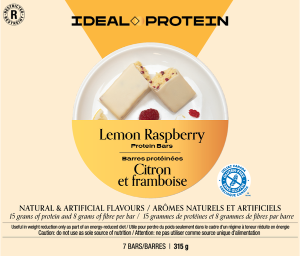 Barres protéinées citron et framboise