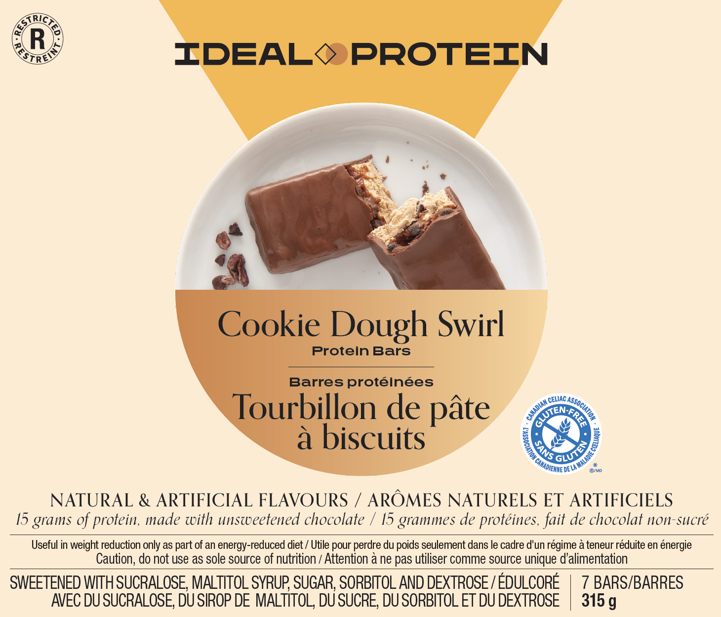 Barres protéinées tourbillon de pâte à biscuits